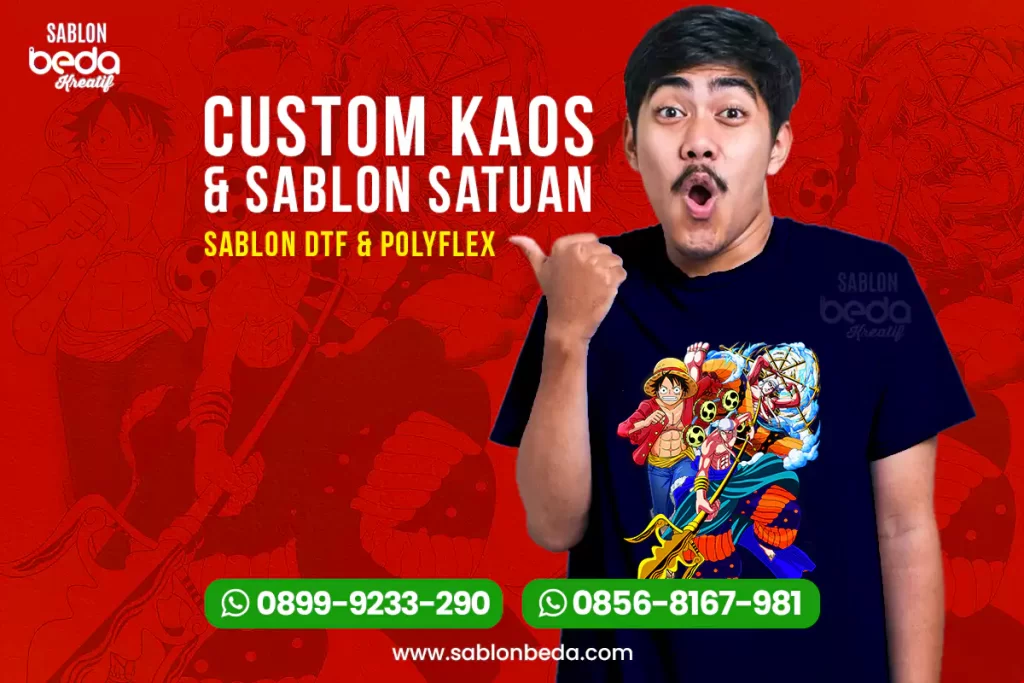 sablon kaos jakarta timur barat selatan pusat utara satuan murah