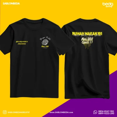 desain kaos kerja crew karyawan rumah makan 101 cipali