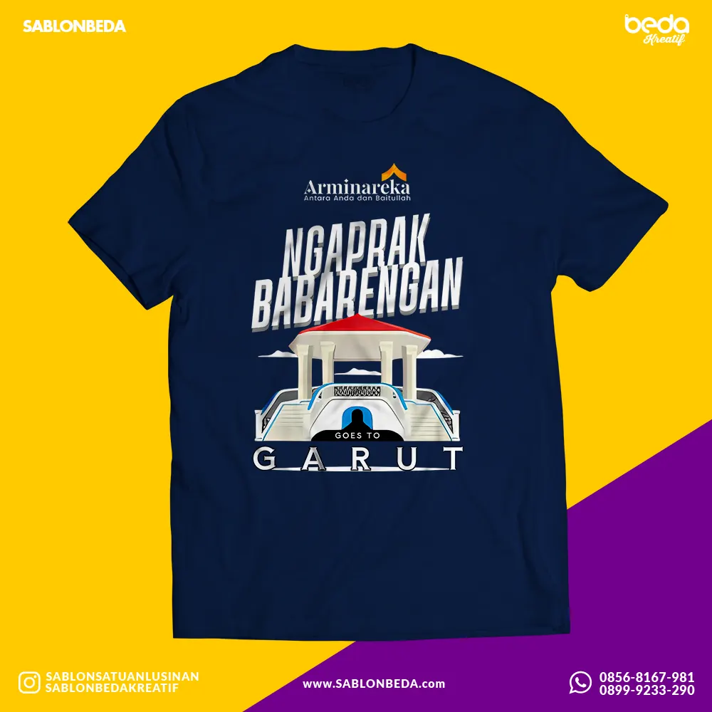 Dapatkan: Desain baju gathering simple, keren, full color, hingga custom logo kantor